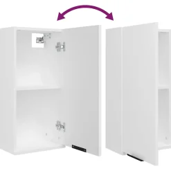 ZMH Armoire de salle de bain murale Blanc 32x20x67 cm