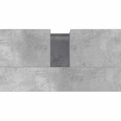 ZMH Armoire de salle de bain gris béton 65x33x60 cm