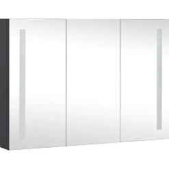 ZMH Armoire de salle de bain à miroir LED 89x14x62 cm