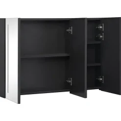 ZMH Armoire de salle de bain à miroir LED 89x14x62 cm