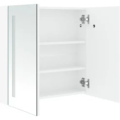ZMH Armoire de salle de bain à miroir LED 60x14x62 cm