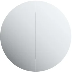 ZMH Armoire de salle de bain miroir rond et LED Blanc 47x47x17,5 cm