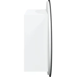 ZMH Armoire de salle de bain miroir rond et LED Blanc 47x47x17,5 cm