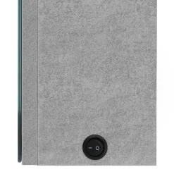 ZMH Armoire de salle de bain à miroir LED gris béton 50x13x70 cm