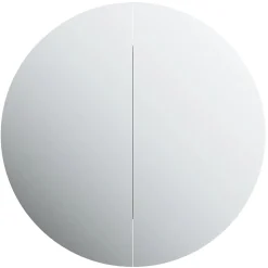 ZMH Armoire de salle de bain miroir rond et LED Blanc 54x54x17,5 cm