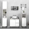 ZMH Armoire de salle de bain blanc 65x33x60 cm bois d'ingénierie