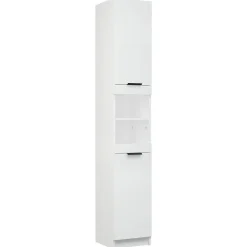 ZMH Armoire de salle de bain blanc 32x34x188,5 cm bois d'ingénierie