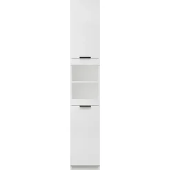 ZMH Armoire de salle de bain blanc 32x34x188,5 cm bois d'ingénierie