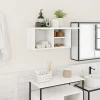 ZMH Armoire murale de bain blanc 60x25x30 cm bois d'ingénierie