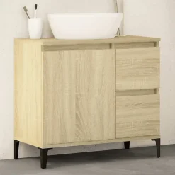 ZMH Armoire salle de bain chêne sonoma 65x33x60 cm