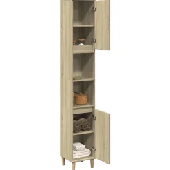 ZMH Armoire salle de bain chêne sonoma 30x30x190 cm