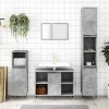 ZMH Armoire salle de bain gris béton 80x33x60cm bois d'ingénierie