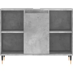 ZMH Armoire salle de bain gris béton 80x33x60cm bois d'ingénierie