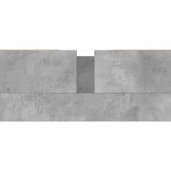 ZMH Armoire salle de bain gris béton 80x33x60cm bois d'ingénierie