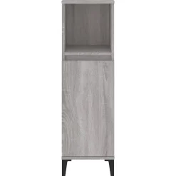 ZMH Armoire salle de bain sonoma gris 30x30x100 cm
