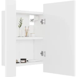 ZMH Armoire salle de bain à miroir LED Blanc 40x12x45 cm Acrylique