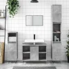 ZMH Armoire salle de bain gris béton 80x33x60cm bois d'ingénierie