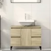 ZMH Meuble d'évier chêne sonoma 80x33x60 cm bois d'ingénierie