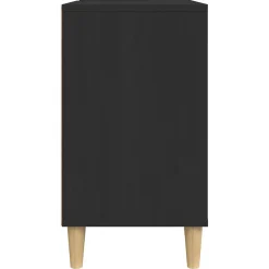 ZMH Meuble d'évier noir 80x33x60 cm bois d'ingénierie