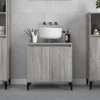 ZMH Meuble d'évier sonoma gris 58x33x60 cm bois d'ingénierie