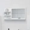 ZMH Miroir de salle de bain blanc 90x10,5x45 cm