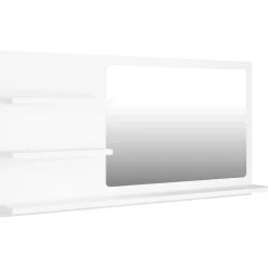 ZMH Miroir de salle de bain blanc 90x10,5x45 cm